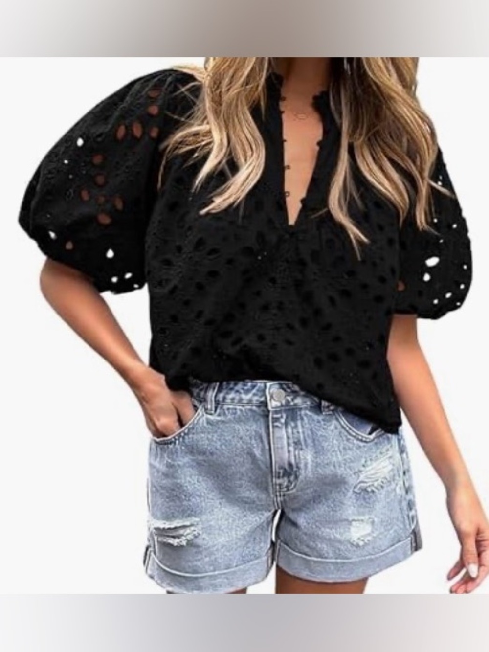 Elegant Black Women's Top